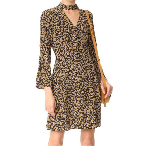 Derek Lam 10 Crosby Cascade Shift Dress With Bell Sleeves silk sz 2 - Picture 1 of 7